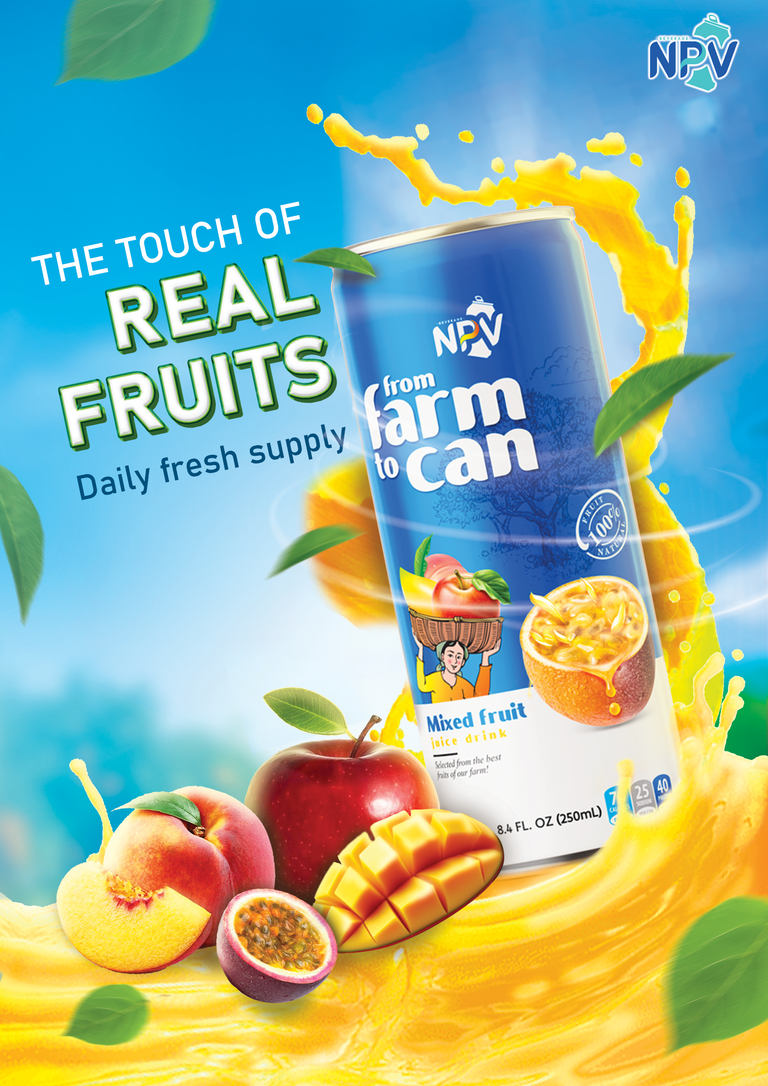 Mix fruits juice poster